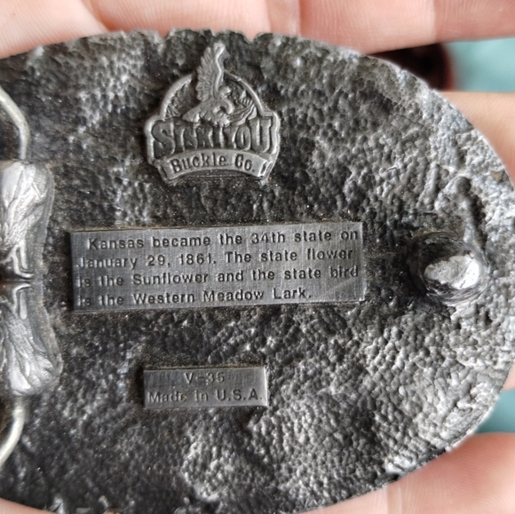 Vintage Kansas Belt Buckle - Picture 2 of 5